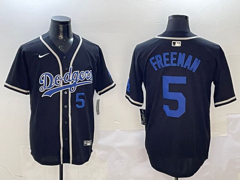 Men Los Angeles Dodgers #5 Freeman Black Fashion Game 2025 Nike MLB Jersey style 8